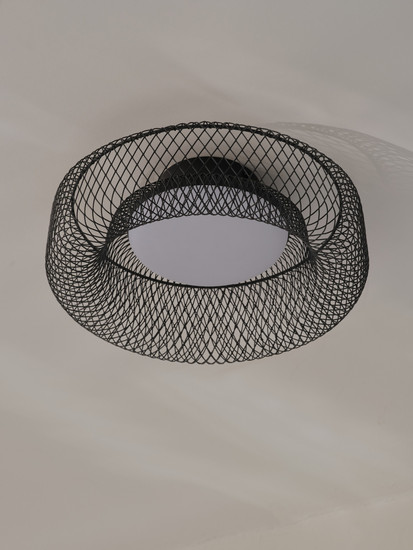 OSRAM LED Deckenleuchte Decor Mesh Ceiling 18.5W 830 Black Warm weiß 4058075847385