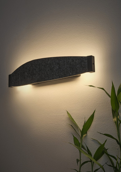 OSRAM LED Wandleuchte Decor Flat Felt Wall 13W 830 Dark Grey Warm weiß 4058075847460