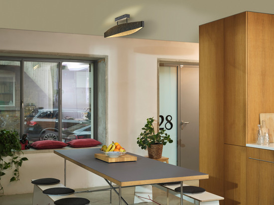 OSRAM LED Deckenleuchte Decor Flat Felt Ceiling 23W 830 Dark Grey Warm weiß 4058075847484