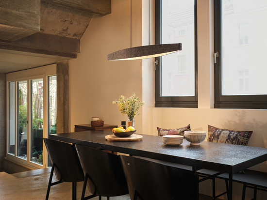 OSRAM LED Pendelleuchte Decor Flat Felt Pendant 23W 830 Dark Grey Warm weiß 4058075847507