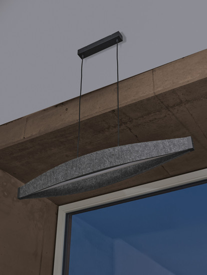 OSRAM LED Pendelleuchte Decor Flat Felt Pendant 23W 830 Dark Grey Warm weiß 4058075847507