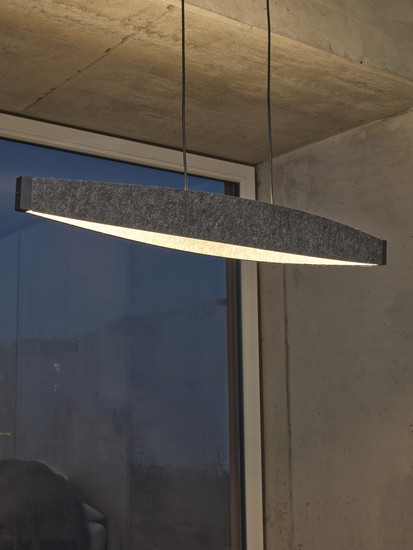 OSRAM LED Pendelleuchte Decor Flat Felt Pendant 23W 830 Dark Grey Warm weiß 4058075847507