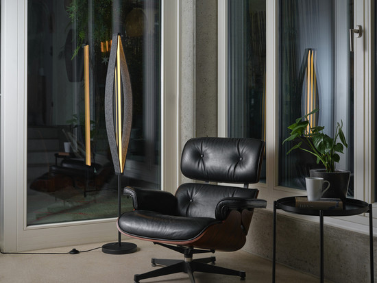 OSRAM LED Stehleuchte Decor Flat Felt Floor 23W 830 Dark Grey Warm weiß 4058075847545