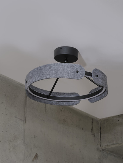 OSRAM LED Deckenleuchte Decor Curve Felt Ceiling 33W 830 Dark Grey Warm weiß 4058075847583