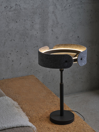 OSRAM LED Tischleuchte Decor Curve Felt Table 19W 830 Dark Grey Warm weiß 4058075847620