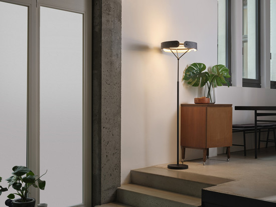 OSRAM LED Stehleuchte Decor Curve Felt Floor 33W 830 Dark Grey Warm weiß 4058075847644