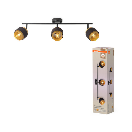 OSRAM LED Strahler Decor Spot Hornet 3X2.8W 827 E14 Black Warm weiß 4058075847781