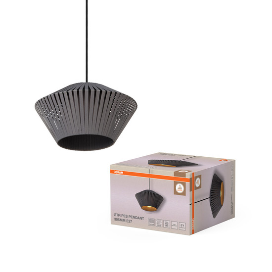OSRAM Pendelleuchte Decor Stripes Pendant 305 1XE27 Dark Grey 4058075848047