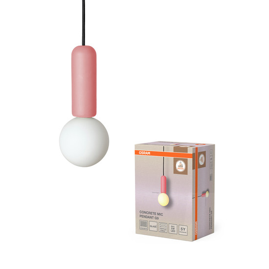 OSRAM Pendelleuchte Decor Concrete Mic Pendant 1XG9 Pink 4058075848344
