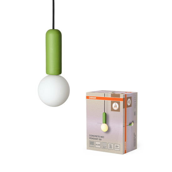 OSRAM Pendelleuchte Decor Concrete Mic Pendant 1XG9 Green 4058075848405