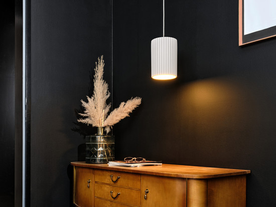 OSRAM Pendelleuchte Decor Plaster Routes Tube Pendant 1XE27 White 4058075848467