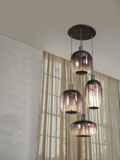 OSRAM Pendelleuchte Decor Needle Pendant Plate 4xE27 Dark Grey 4058075848481