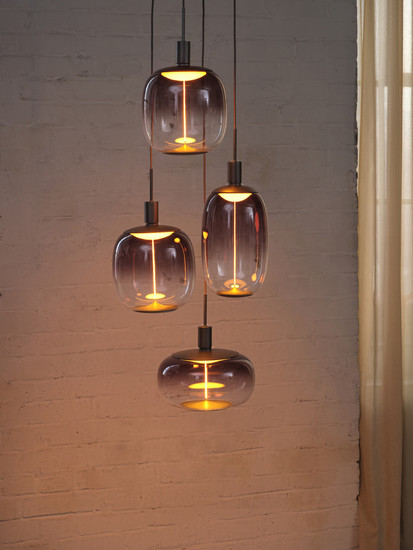 OSRAM Pendelleuchte Decor Needle Pendant Plate 4xE27 Dark Grey 4058075848481