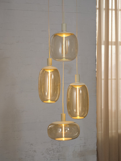 OSRAM Pendelleuchte Decor Needle Pendant Plate 4xE27 Beige 4058075848504