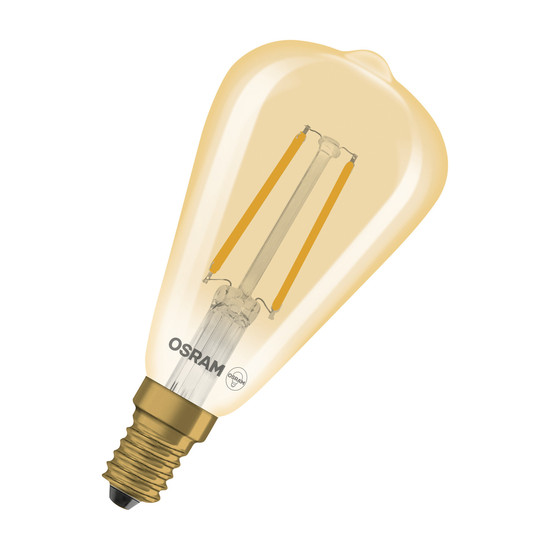 OSRAM LED Leuchtmittel Vintage 1906 LED CLASSIC EDISON DIM 2.8W 822 GOLD E14 Dimmbar Extrawarmweiss 4058075849563