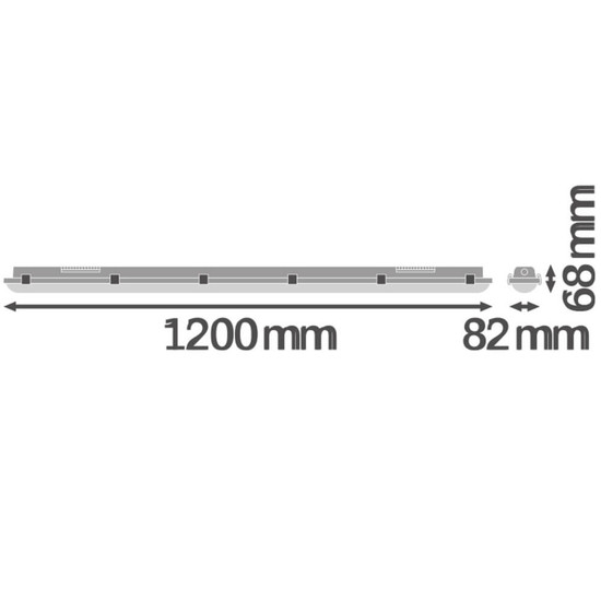 LEDVANCE LED Feuchtraumleuchte Damp Proof Notlicht 120x8cm 32W 4400lm Neutralweiss 4000K IP65 4058075850903