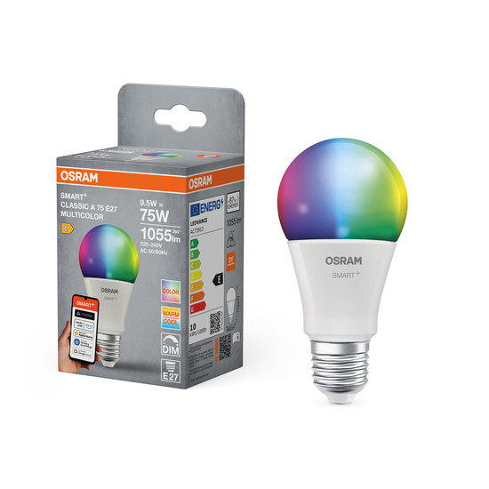 OSRAM LED Zubehör SMART+ MATTER CLASSIC shapes Multicolor  9.5W 827...865 Multicolor E27 SINGLE PACK Dimmbar RGBTW 4058075851207