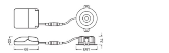 LEDVANCE SPOT AIR FIX 6W 927 PS IP65 schwarz dimmbar 4099854000188