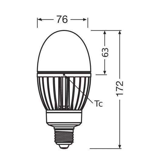 LEDVANCE HQL PRO Lampe für Straßenbeleuchtung E27 29W 4000lm neutralweiss 4000K 360° wie 80W