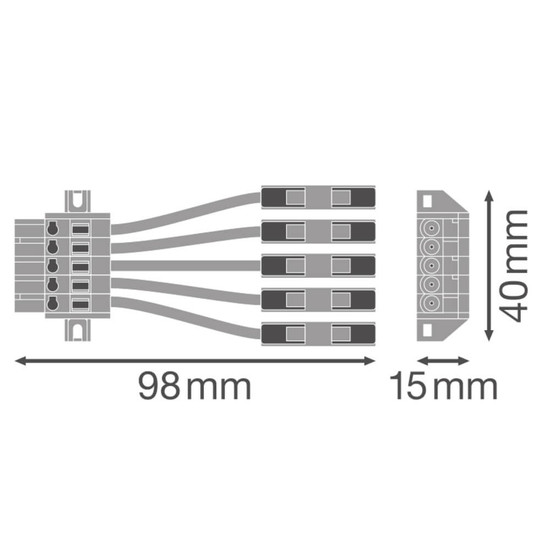 LEDVANCE Zubehör TruSys Flex Feed-IN Connector 5P 10x4cm 4099854230219