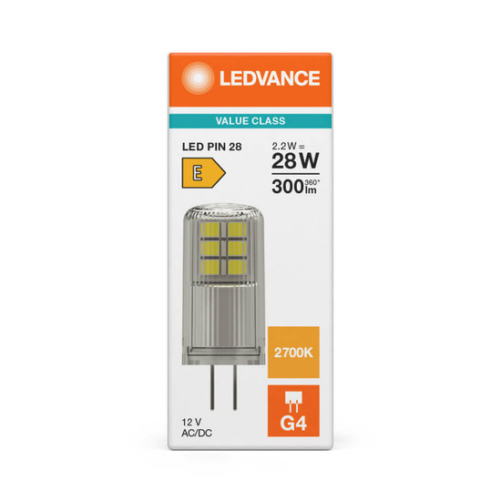 LEDVANCE LED Lampe G4 Pin 320° P 2.2W 300lm Warmweiss 2700K wie 28W 4099854248726