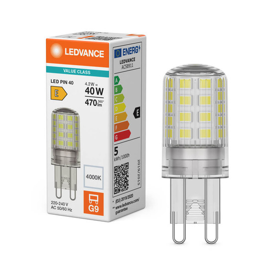 LEDVANCE LED Lampe G9 Pin 300° P 4.2W 470lm Neutralweiss 4000K wie 40W 4099854248993