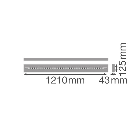 LEDVANCE LED Lichtleiste Linear IndiviLED D DALI 121x13cm 40W-34W-30W-25W Warmweiss 3000K Ra>90 dimmbar 4099854249228