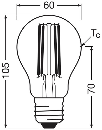 LEDVANCE LED Lampe E27 Classic Filament S A60 3.8W 806lm Neutralweiss 4000K wie 60W höchste Effizienzklasse A 4099854259586