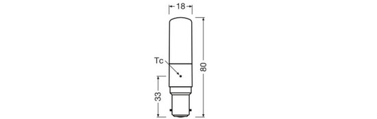 LEDVANCE LED Röhre B15d T Slim 320° P 6.5W 806lm Warmweiss 2700K wie 60W 4099854267123