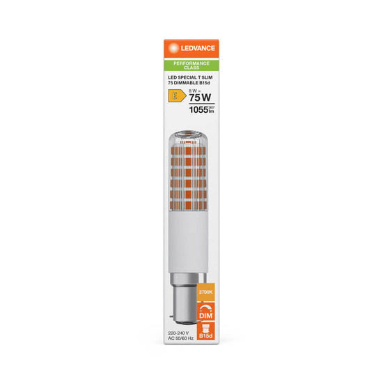 LEDVANCE LED Röhre B15d T Slim 320° Dimmbar P 8W 1055lm Warmweiss 2700K wie 75W 4099854267178