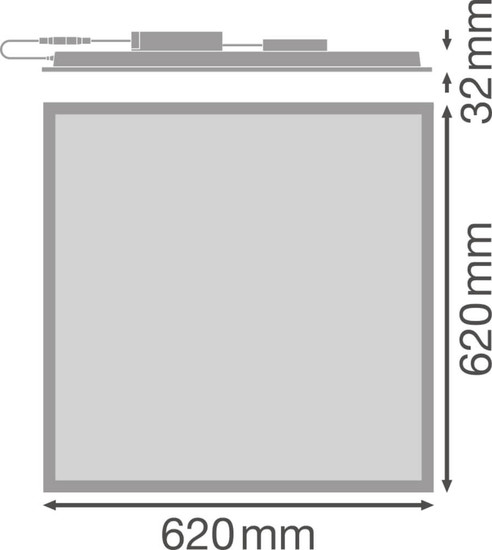 LEDVANCE LED Panel PL Flex S DALI 62x62cm Power Select 32W-27W-22W-17W Neutralweiss 4000K IP40 4099854276545