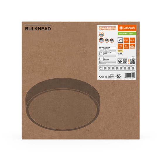 LEDVANCE LED Deckenleuchte Bulkhead ⌀31cm 17W-15W-12.5W-10W warm-/neutralweiss 3000/4000K CCT IP65 4099854286148