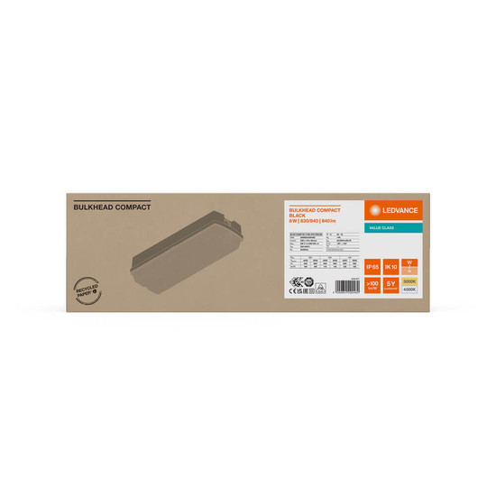 LEDVANCE LED Deckenleuchte Bulkhead Comp 36x12cm 8W-6W-4W warm-/neutralweiss 3000/4000K CCT IP65 4099854290480