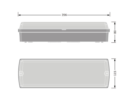 LEDVANCE LED Deckenleuchte Bulkhead Comp 36x12cm 8W-6W-4W warm-/neutralweiss 3000/4000K CCT IP65 4099854290503