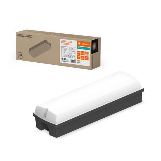 LEDVANCE LED Deckenleuchte Bulkhead Comp 36x12cm 9W-7W-5W warm-/neutralweiss 3000/4000K CCT IP65 4099854290527