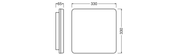 LEDVANCE LED Deckenleuchte Aufbaumontage Flat DALI 33x33cm Surface 19W-12W warm-/neutralweiss 3000/4000K CCT IP54 4099854292491