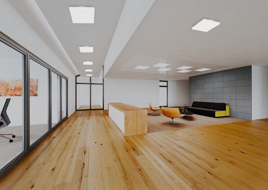 LEDVANCE LED Deckenleuchte Aufbaumontage Flat DALI 50x50cm Surface 27W-19W warm-/neutralweiss 3000/4000K CCT IP54 4099854292675