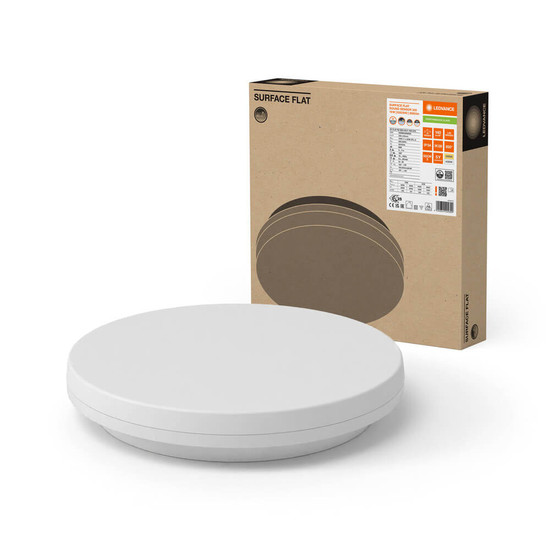 LEDVANCE LED Deckenleuchte Aufbaumontage Flat ⌀33cm Surface 19W-12W warm-/neutralweiss 3000/4000K CCT IP54 4099854292699