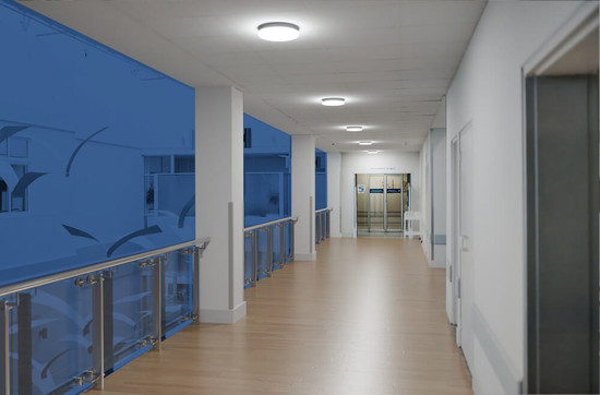LEDVANCE LED Deckenleuchte Aufbaumontage Flat ⌀50cm Surface 27W-19W warm-/neutralweiss 3000/4000K CCT IP54 4099854292736