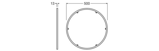LEDVANCE Zubehör Surface Flat Frame 500Round SI Aufbaumontage ⌀50cm 4099854292972