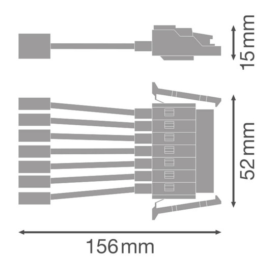 LEDVANCE Zubehör TruSys Universal Feed-IN 7P 16x5cm 4099854317361