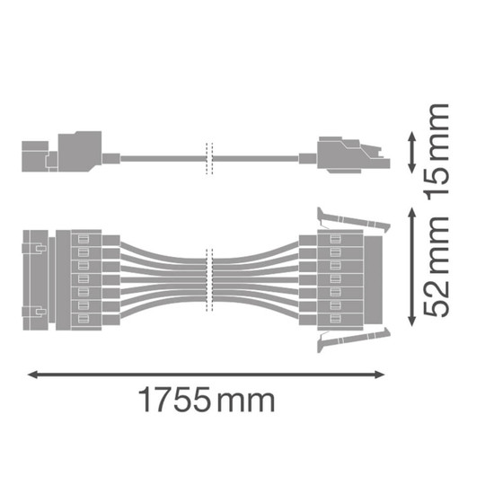 LEDVANCE Zubehör TruSys Universal Wire 1500 7P 176x5cm 4099854317583