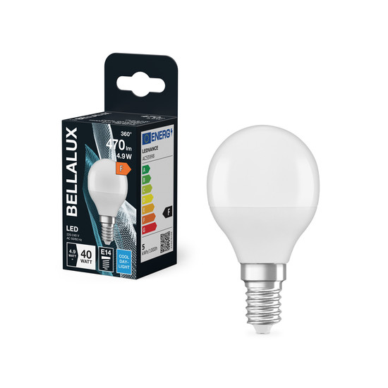 BELLALUX LED Leuchtmittel BELLALUX CLP 4.9W 865 Frosted E14 Kaltweiss 4099854317873