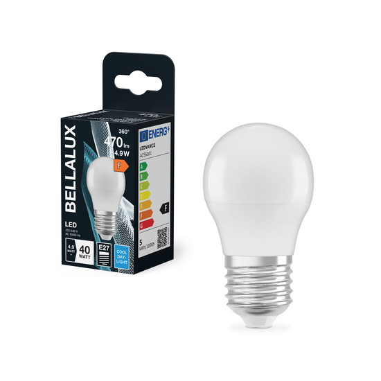 BELLALUX LED Leuchtmittel BELLALUX CLP 4.9W 865 Frosted E27 Kaltweiss 4099854317897