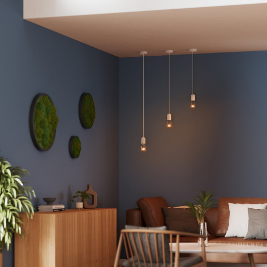 OSRAM Pendelleuchte Vintage 1906 PenduLum Round Plaster White 4099854419591