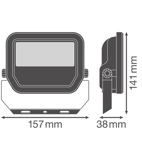 LEDVANCE LED Fluter FL Area V 16x14cm 16W-11W Neutralweiss 4000K asymmetrisch IP66 4099854427169