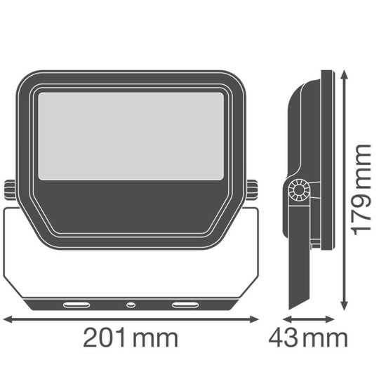 LEDVANCE LED Fluter FL Area V 20x18cm 32W-22W Warmweiss 3000K asymmetrisch IP66 4099854427183