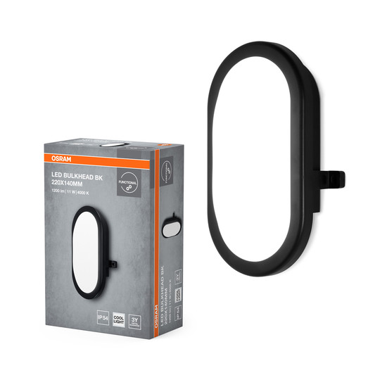 OSRAM LED Feuchtraumleuchte LED BULKHEAD 11W 4000K Black Neutralweiss 4099854428630