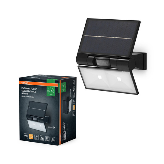 OSRAM LED Aussen-Strahler ENDURA STYLE SOLAR DOUBLE Dimmbar Warm weiß 4099854429453