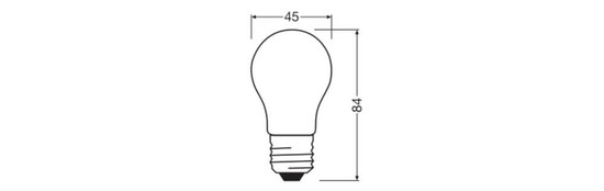 LEDVANCE LED Lampe E27 Classic Filament Dimmbar P matt P25 1.8W 250lm Warmweiss 2700K wie 25W 4099854439087